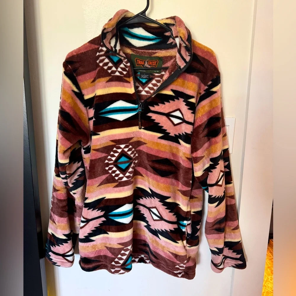 Trail Crest Aztec Fleece Pullover - Picture 1 of 4